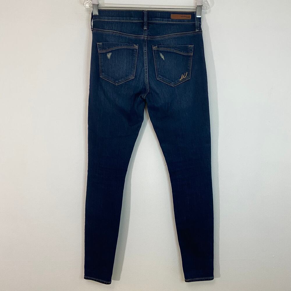 Express Legging Distressed Mid Rise Jeans - Picture 7 of 8